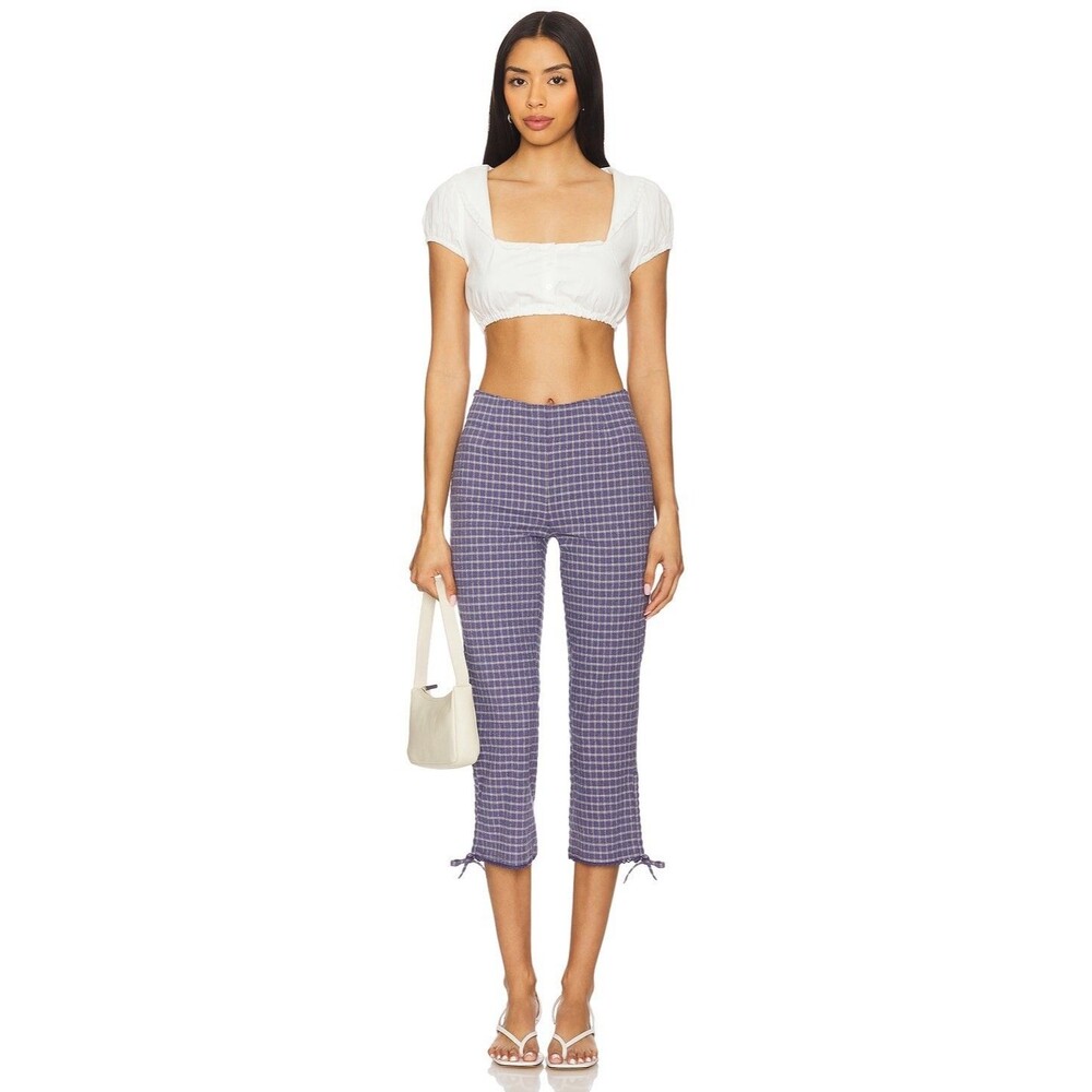Free People Capri Pant Women’s 6 Feeling Flirty Slim In Navy No Tags